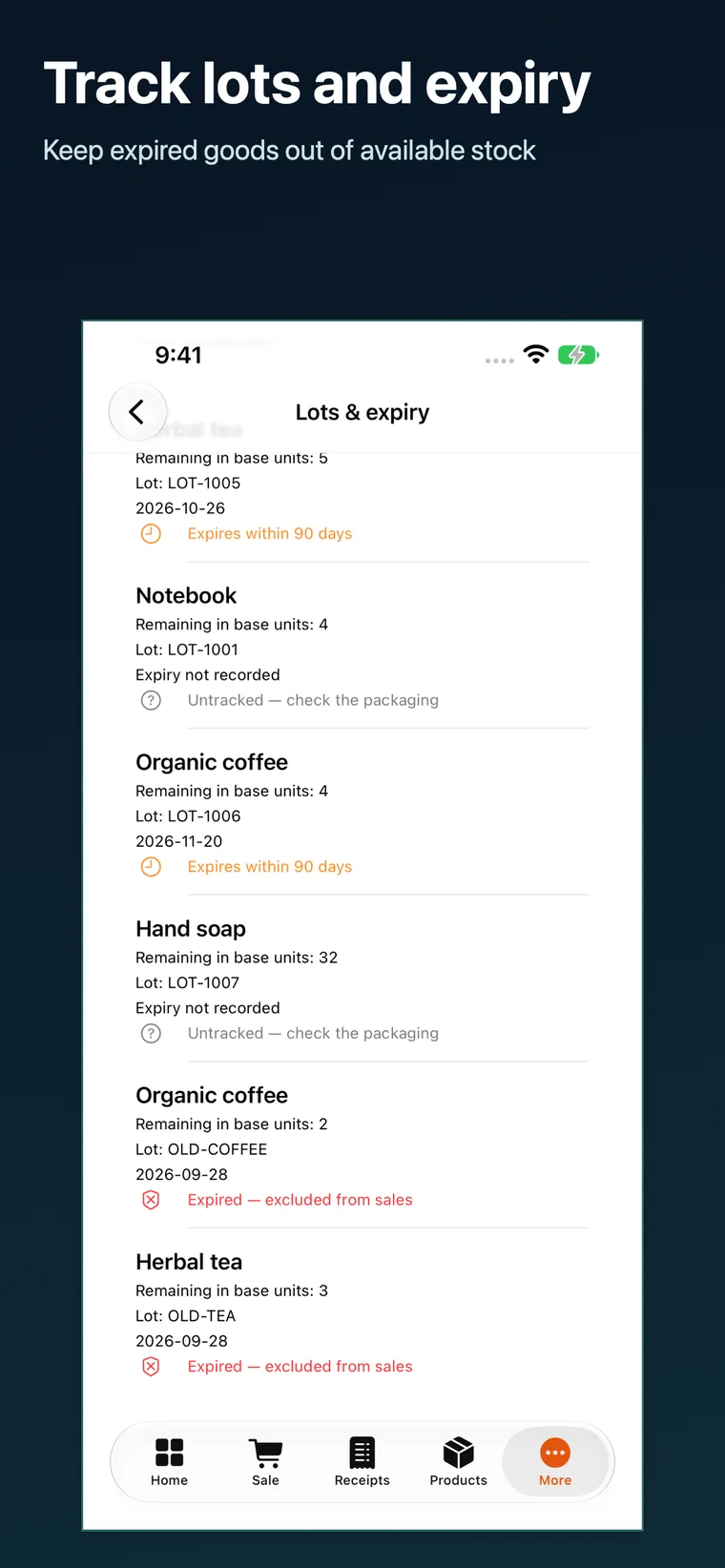 Codekenz Sales — POS & Inventory — screen 4